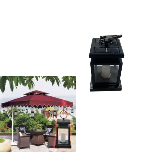 Solar Powered Lantern with Peg Clip Garden Decoration Light Candle Design 6700 (Parcel Rate)