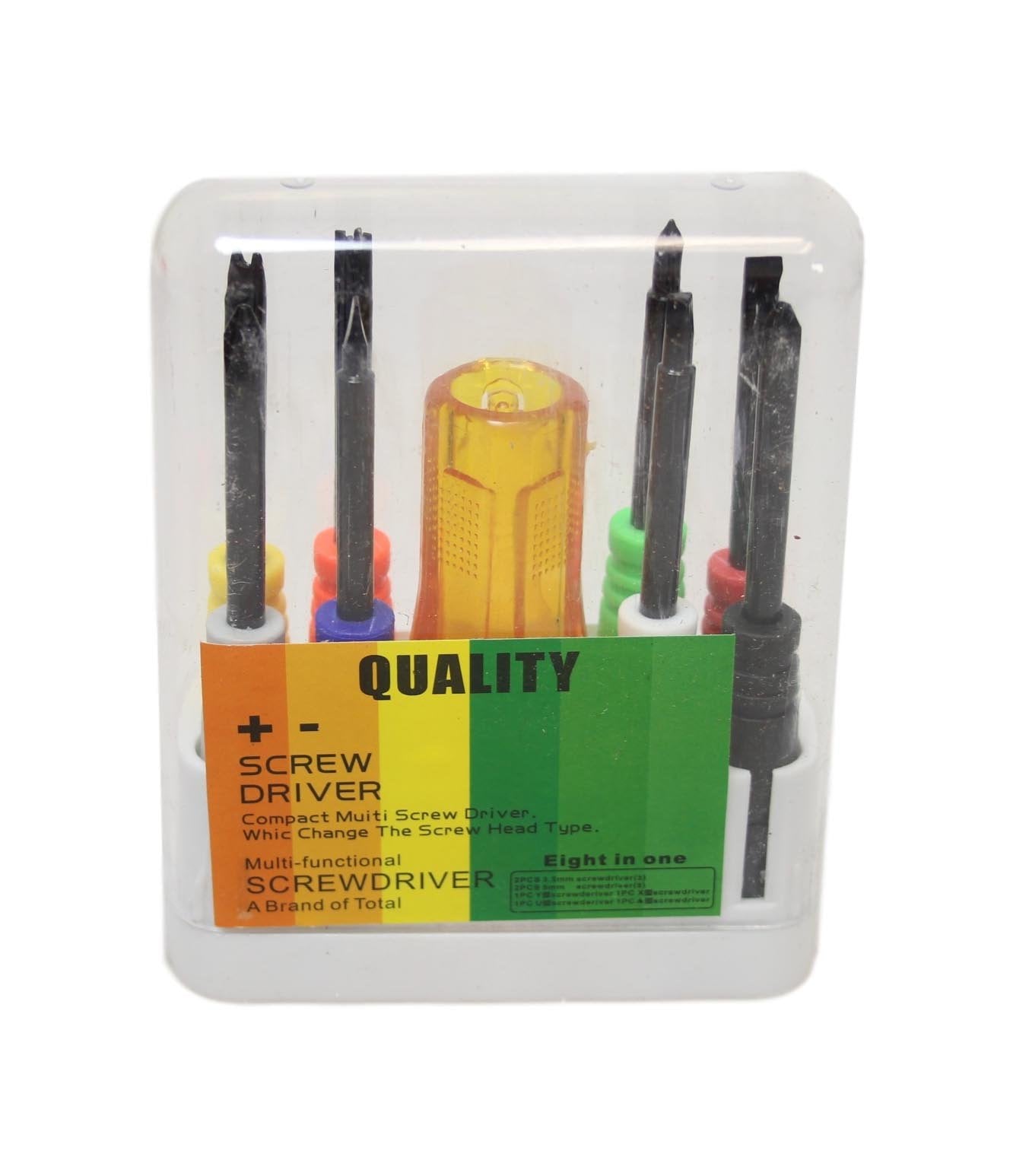 Assorted Precision Screwdriver Set Indoor Outdoor Builders DIY Screw Set 8 Pack 6201 (Parcel Rate)