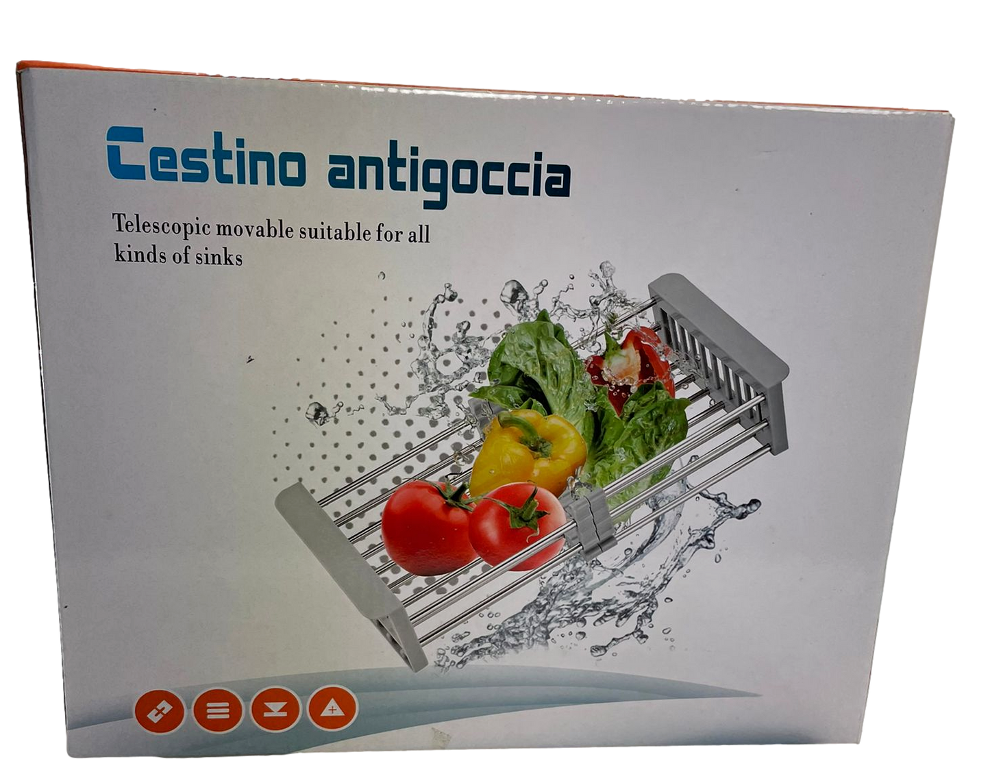 Extendable Plastic Sink Fruit Vegetable Washing Dish Drainer Rack 6662 (Parcel Rate)