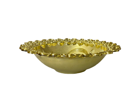 Plastic Fruit Bowl Tray Palm Tree Design 33 cm Assorted Colours 7051 (Parcel Rate)