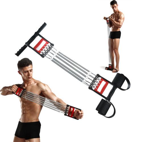 5 Spring Chest Expander 3 In 1 Pull Stretcher Gym Muscle Training Exerciser 30kg 5582 A W25 (Parcel Rate)