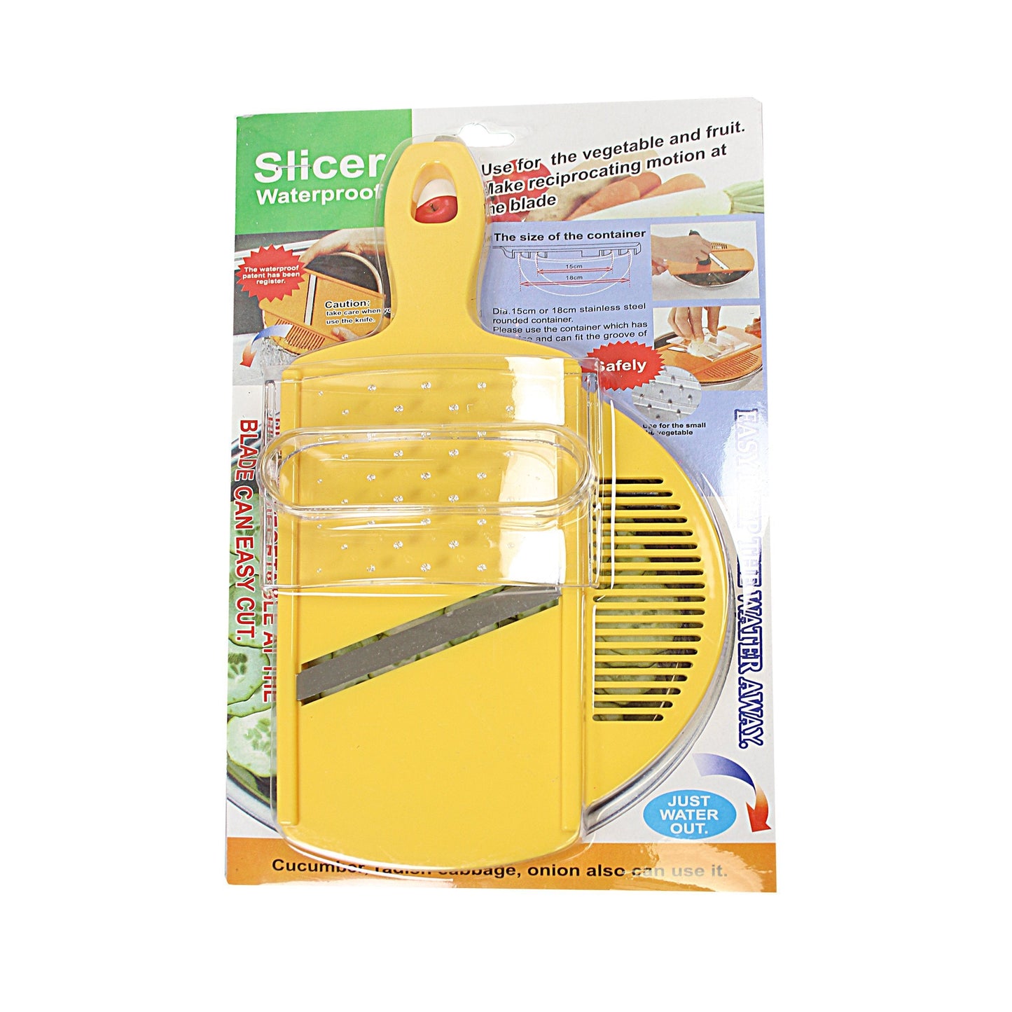 Plastic Flat Mandoline Slicer Assorted Colours 1969 (Parcel Rate)
