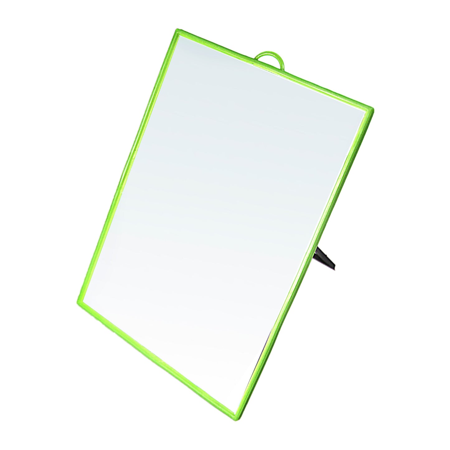 Desk Table Plastic Coloured Border Square Shaped Mirror 30cm x 40cm 0179 (Parcel Rate)