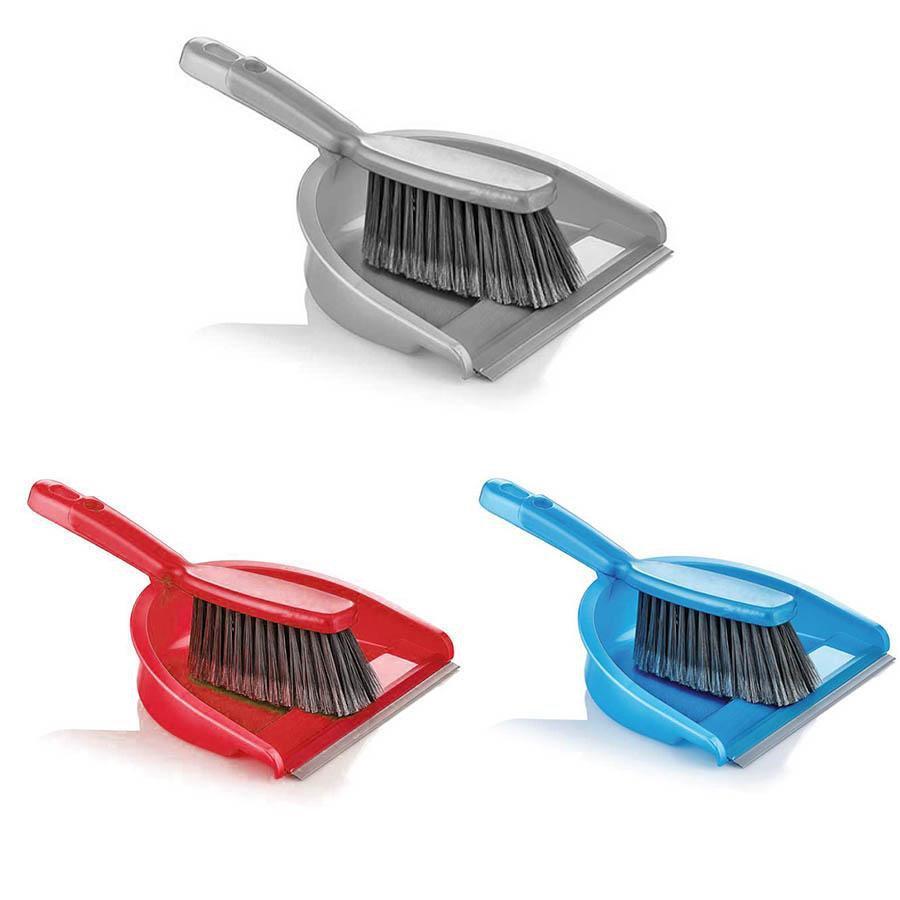 Household Kitchen Plastic Brush With Dustpan 1 Pc Assorted Colours ZP123 A (Parcel Rate)