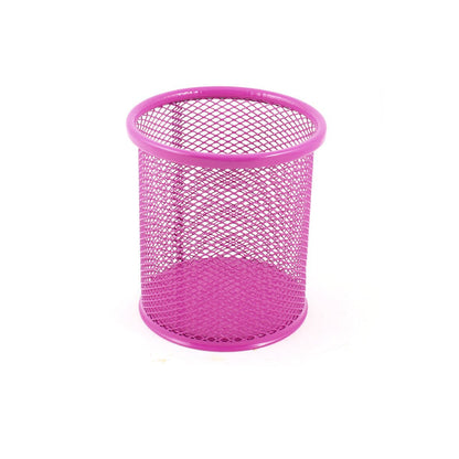 Metal Mesh Stationery Pen Holder 9.8 x 9 cm Assorted Colours 0014 (Parcel Rate)