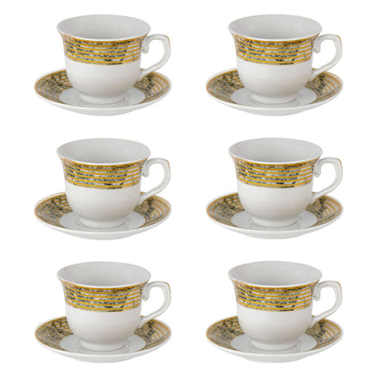 Durane Tea Coffee Cup Set of 12 Kea Linear 10190 (Parcel Plus Rate)