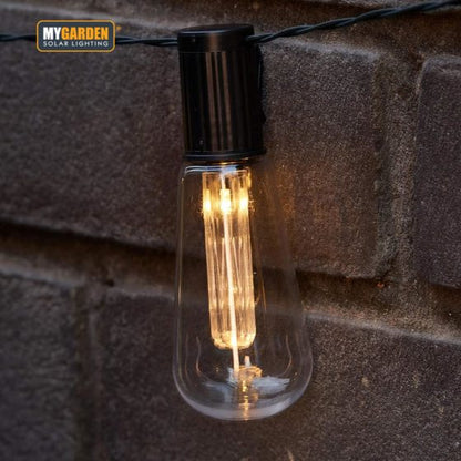 Garden Edison Bulb String Lights 10pk 2.25 m White LED 1052 (Parcel rate)