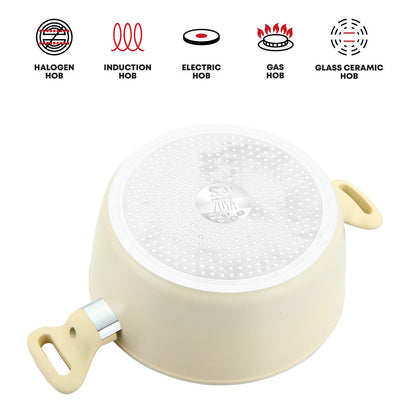SQ Professional Zoya Forged Stockpot Set of 4 Cream 11711 (Big Parcel Rate)