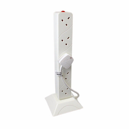 Daewoo 10 Way Gang Standard Extension Lead Tower 2 Metre EXT1039 (Parcel Rate)