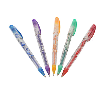 Tattoo Gel Pens with 2 Stencils Pack of 5 Assorted Colours 3598 (Large Letter Rate)