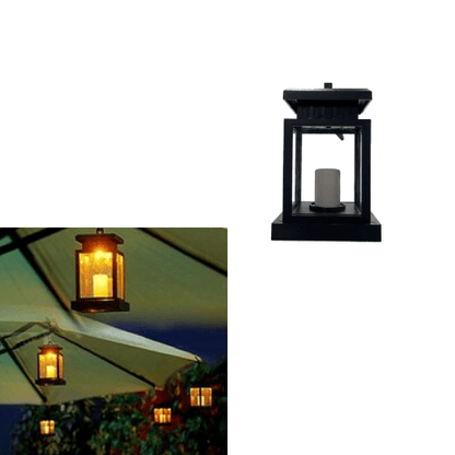Solar Powered Lantern with Peg Clip Garden Decoration Light Candle Design 6700 (Parcel Rate)