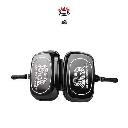 SQ Professional Nea Diecast Double Sided Magic Pan 32cm Nera Black 4482 (Parcel Rate)