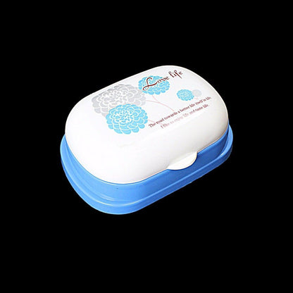 Plastic Soap Box with Printed Design 10 x 5 cm Assorted Colours 0434 (Parcel Rate)