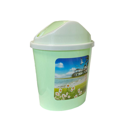 Mini Oval Plastic Dustbin Bathroom Kitchen Bedroom Bin 18cm Assorted Colours 4930 (Parcel Rate)
