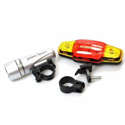 Bicycle Bike Front and Back Light Set 0526 (Parcel Rate)