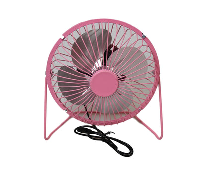 Metal USB Mini Desk Fan 17 x 19 cm Assorted Colours 5804 (Parcel Rate)