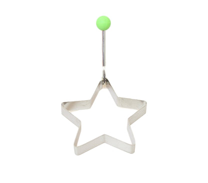 Stainless Steel Egg Mould Star Flower Shaped Easy Handle Bake Mould 9.5cm 5901 (Large Letter Rate)