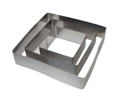 Stainless Steel Cake Baking Tool 3 Pack Square Large Medium Small Cake Bake 5918 (Parcel Rate)