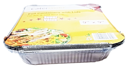Aluminium Foil Food Containers 9 x 9" Pack of 5 ST2321 (Parcel Rate)
