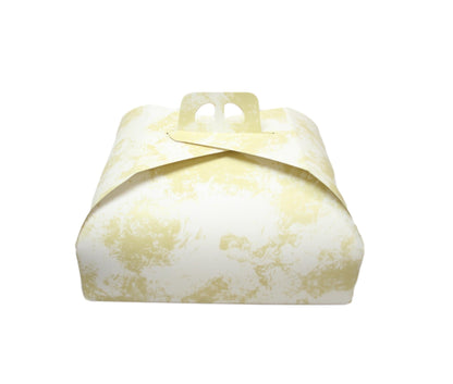Paper Cake Box Pink/Gold Festive Square Easy Assemble Cake Box 36 x 36cm 1 Pack 6269  (Parcel Rate)