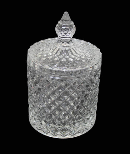 Crystal Glass Jar Sweets Sugar Glassware 10.6 x 17.35 cm 6585 A  (Parcel Rate)