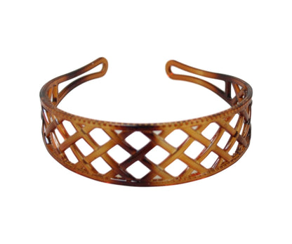Girl's Plastic Wide Hair Head Band 3cm Assorted Colours 6497 (Parcel Rate)