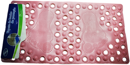 Anti-Slip Bathroom Shower Bath Mat with Feet Design 33 x 63 cm Assorted Colours 6712 (Parcel Rate)
