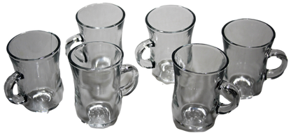 Ovel Tea Glasses with Handles Set of 6 21061 (Parcel Plus Rate)