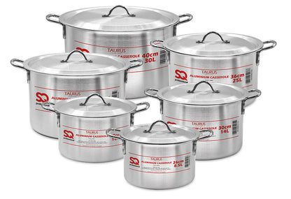 SQ Professional Galaxis Taurus Casserole Set of 6 28 - 41 cm 4883 (Big Parcel Rate)