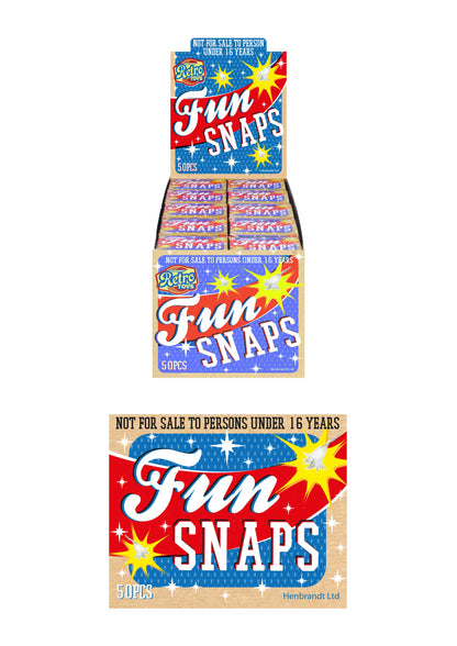 Retro Toys Outdoor Small Fun Snaps Bangs Box of 50 Packs X39050 A (Parcel Rate)