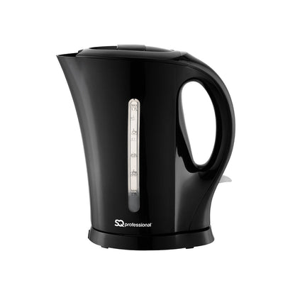 SQ Professional Aquen Plastic Kettle 1.7 Litre 2200W Black 7988 (Parcel Rate)