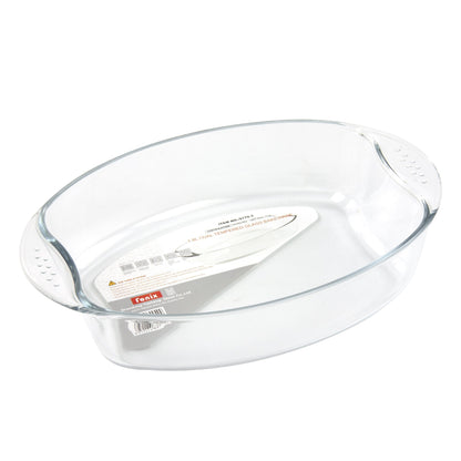 Durane Oval Tempered Glass Oven Casserole Baking Dish 1.8L / 30 x 21 x 6.5cm 8966 (Parcel Plus Rate)