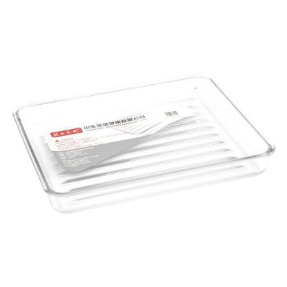 Durane Tempered Glass Ribbed Oven Roasting Tray 3L / 34.5 x 28.5 x 4.5cm 8969 (Parcel Plus Rate)