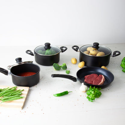 SQ Professional Carbon Steel Ultimate Cookware Pan Set of 7 9166 (Big Parcel Rate)