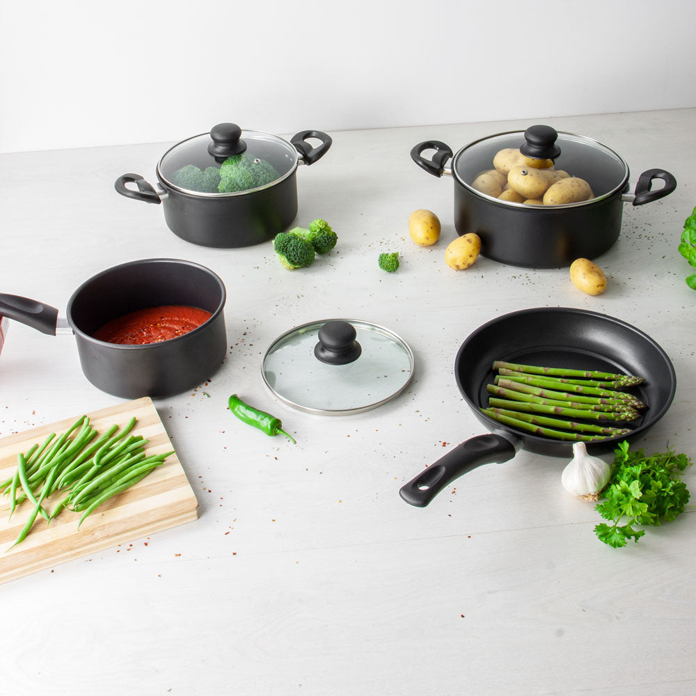 SQ Professional Carbon Steel Ultimate Cookware Pan Set of 7 9166 (Big Parcel Rate)