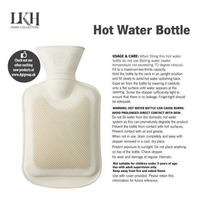 DGI Rubber Hot Water Bottle 1.0L 26 x 15cm 9250 (Parcel Rate)