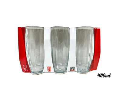 Nova Vista Drinking Glasses Tumbler 280ml Pack of 3 G1059 / TNV075 (Parcel Plus Rate)