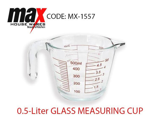 0.5L 500ml Glass Measuring Cup MX1557 (Parcel Rate)