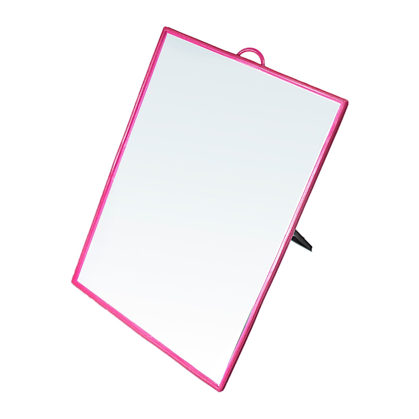 Desk Table Plastic Coloured Border Square Shaped Mirror 30cm x 40cm 0179 (Parcel Rate)
