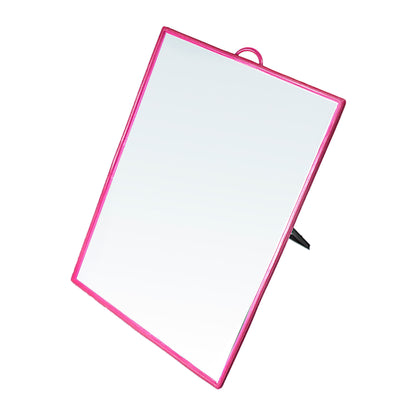 Desk Table Plastic Coloured Border Square Shaped Mirror 30cm x 40cm 0179 (Parcel Rate)