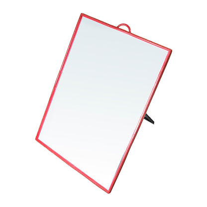 Desk Table Plastic Coloured Border Square Shaped Mirror 30cm x 40cm 0179 (Parcel Rate)