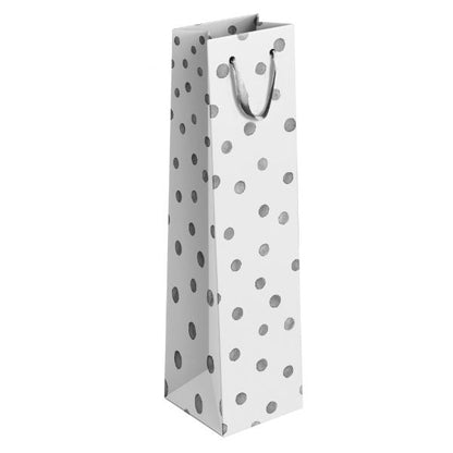 Gold / Silver Patterned Paper Wine Bottle Gift Bag 12 x 36 x 10 cm Assorted Designs P1913 (Large Letter Rate)