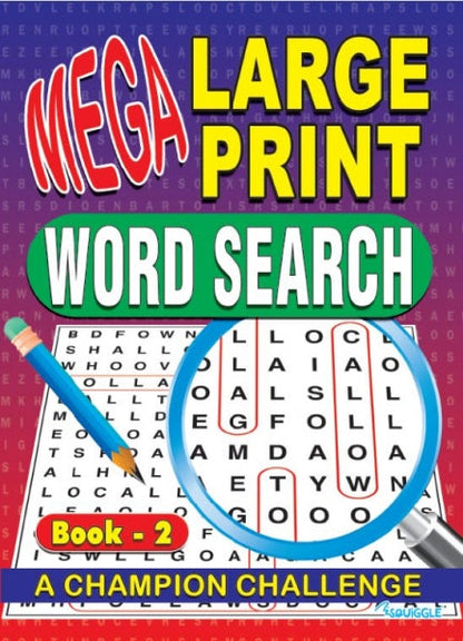 Mega Large Print Word Search Book Assorted Designs P2154 (Parcel Rate)