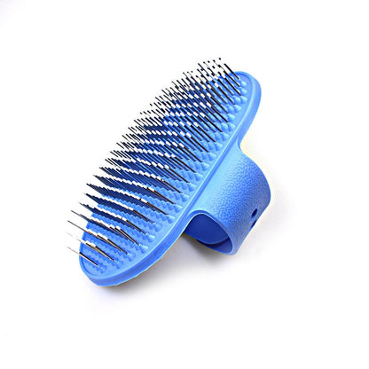 Silicone Dog Brush Metal Bristles with Hand Wrap 13 cm Assorted Colours 4985 / 4408  (Parcel Rate)