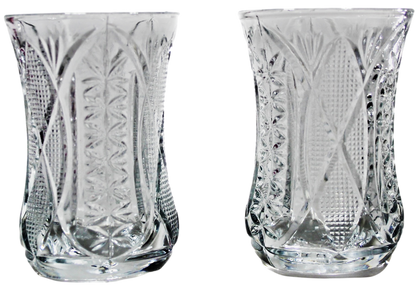 Qasion2 6Pc Set Designed Tea Glass 82ml T 5.60 H 8.20cm 0188 (Parcel Rate)