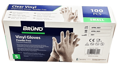 100 Small Disposable Vinyl Clear Examination Gloves Powder Free Latex Free Gloves VG001 (Parcel Rate)