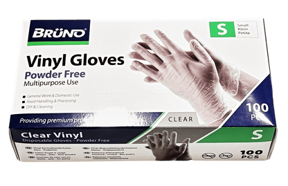 100 Small Disposable Vinyl Clear Examination Gloves Powder Free Latex Free Gloves VG001 (Parcel Rate)