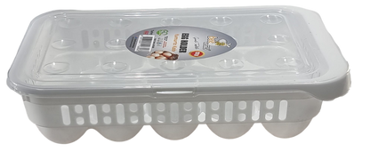 Plastic Egg Storage Container Box 15 Eggs 28 x 18 x 8 cm AK680 (Parcel Rate)
