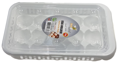 Plastic Egg Storage Container Box 15 Eggs 28 x 18 x 8 cm AK680 (Parcel Rate)