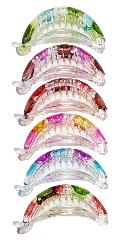 Plastic Hair Clip Dotted Design Assorted Colours 2647 (Parcel Rate)